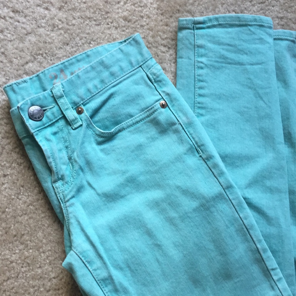 Tiffany Blue J.Crew Toothpick Jeans
